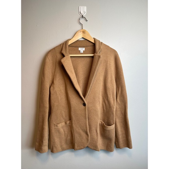 J.Crew Schoolboy Sweater Blazer PL Camel Tan Quiet Luxury Workleisure Capsule - Picture 2 of 10